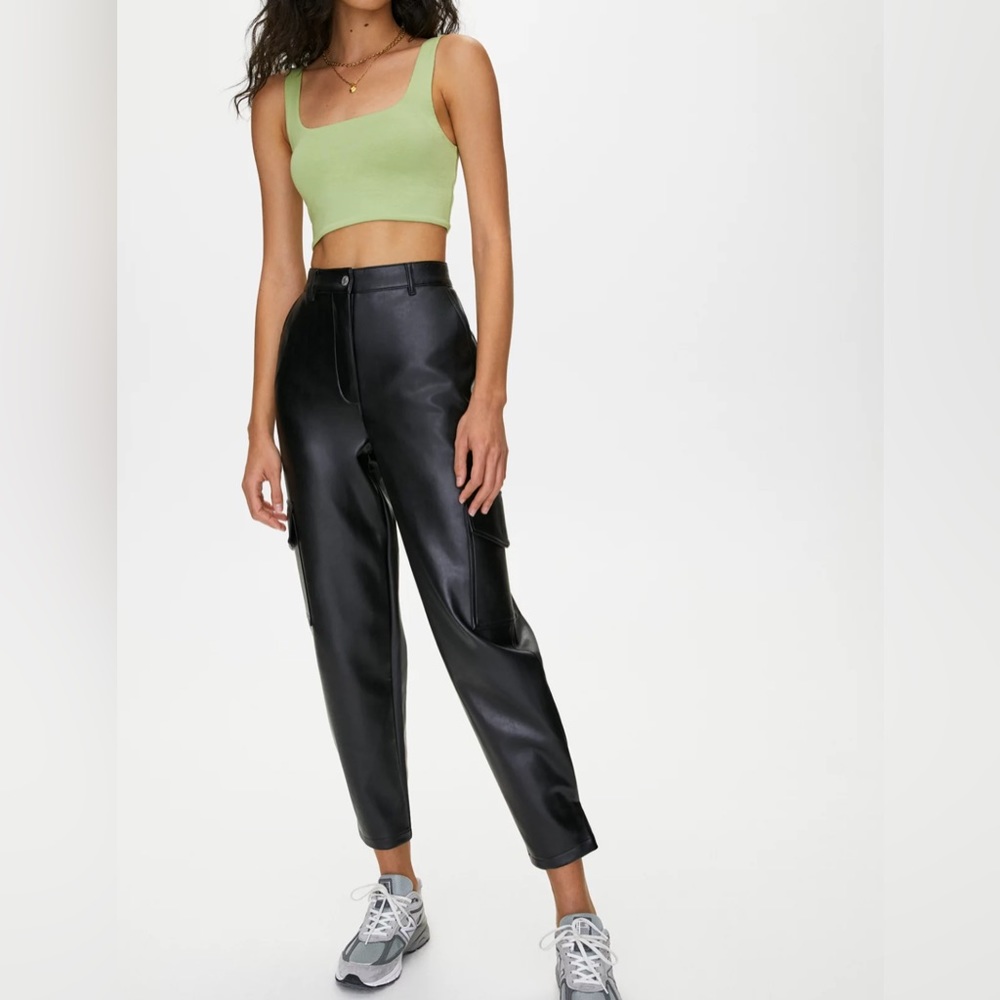 Wilfred leather modern cargo pants size 6